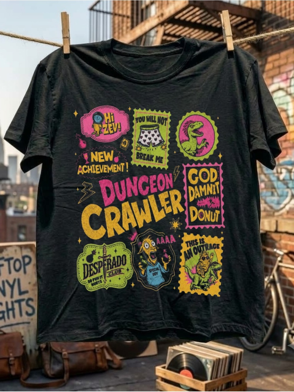 Dungeon Crawler T-shirt, Donut Tee, SciFi Book Fan Apparel